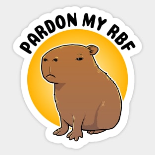 Pardon my RBF Capybara Sticker